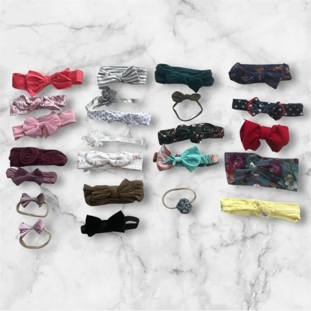 Kids Headband & Bow Bundle - 24 Pieces